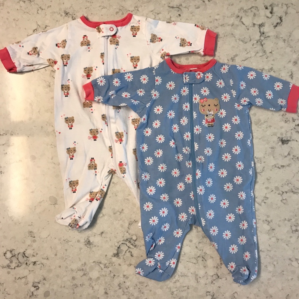 Gerber Girl Footed Pajamas